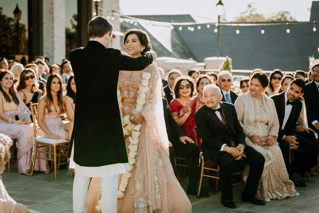 Floral garlands are integral to Indian wedding ceremonies. (Photo by Philip Thomas)