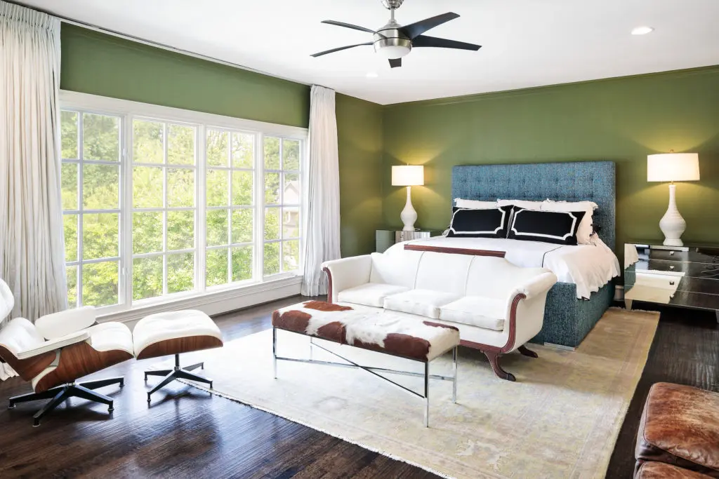 The home has 4 bedrooms and 6 baths.
