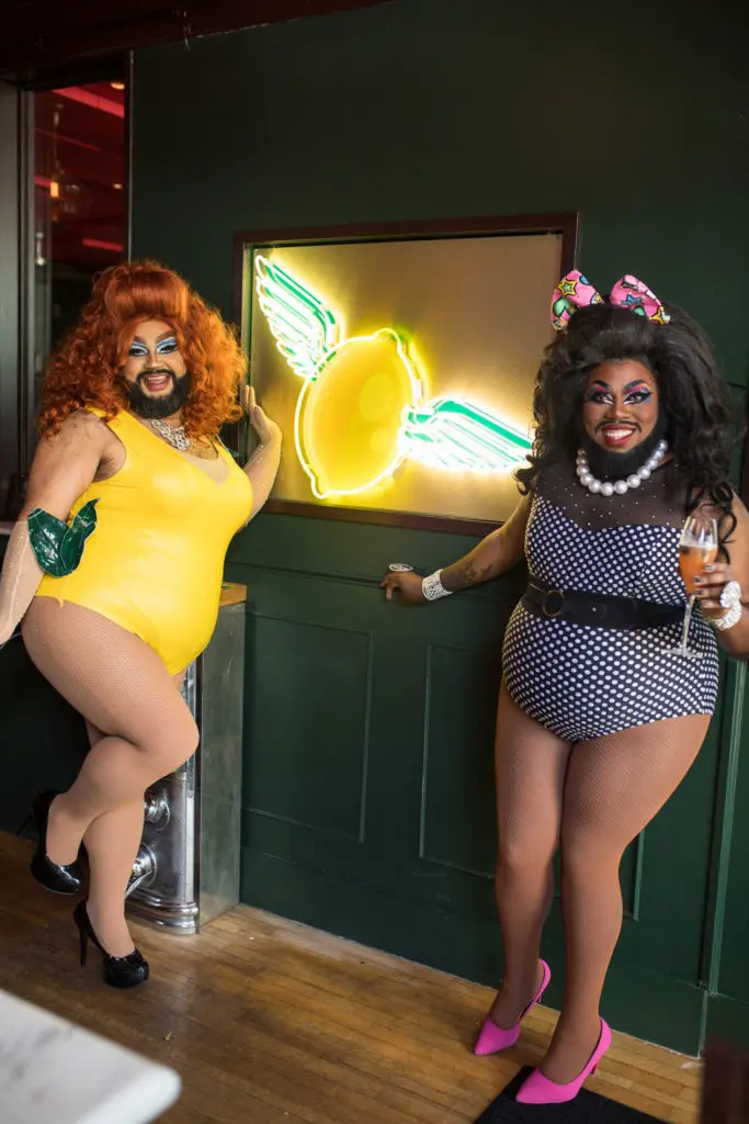 Drag Queens Barbara Coa, Blackberri (Photo by Leah Wilson)