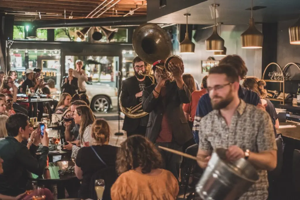Revelers Hall is a must-visit for jazz music and drinks.