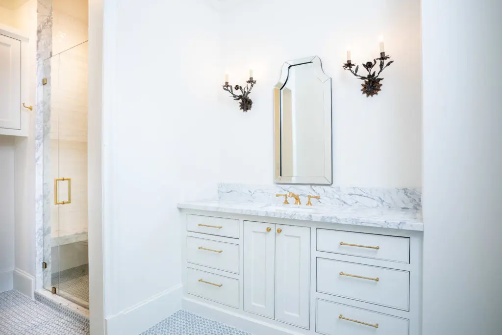 One of six full baths in the house that boasts six bedrooms and three half baths. (Photo by Savannah Montgomery)