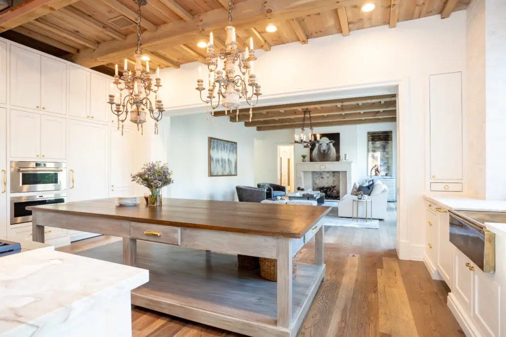 The old world ambience of the kitchen is complimented by top tier contemporary appliances (Photo by Savannah Montgomery)