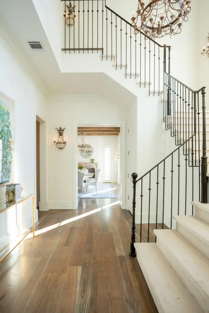 Stone stairway leads to the second floor bedrooms.  (Photo by Savannah Montgomery)