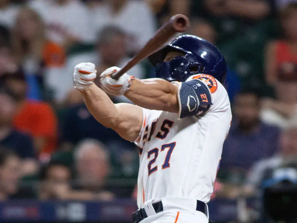 Jose Altuve's powerful swing is a difference maker. (Photo by F. Carter Smith)
