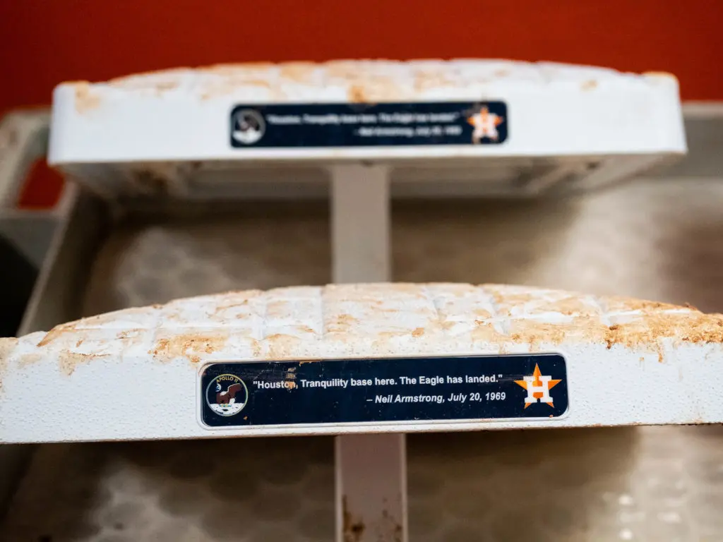 The Houston Astros beat the A's 11-1 on Apollo 11 night, getting the series off to a tone setting start. (Photo by F. Carter Smith)