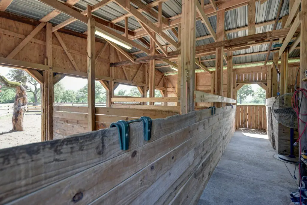 Barn stalls are ready for horses. (Photo by John Deans, Deans Imaging)