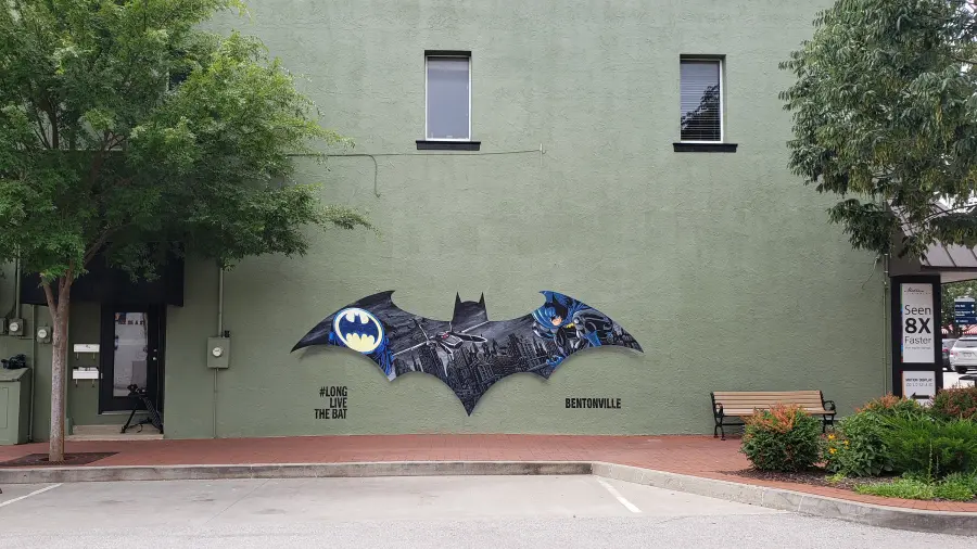 The Caped Crusader made an appearance in Bentonville, Arkansas.