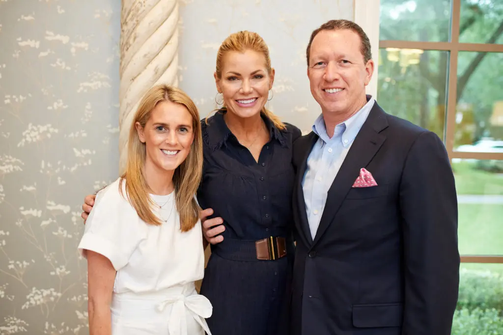 Caroline Bean, Jennifer Moss, Brian Kapiloff at the John Daugherty, Realtors party in Hunters Creek (Photo by Galbatto Photography)