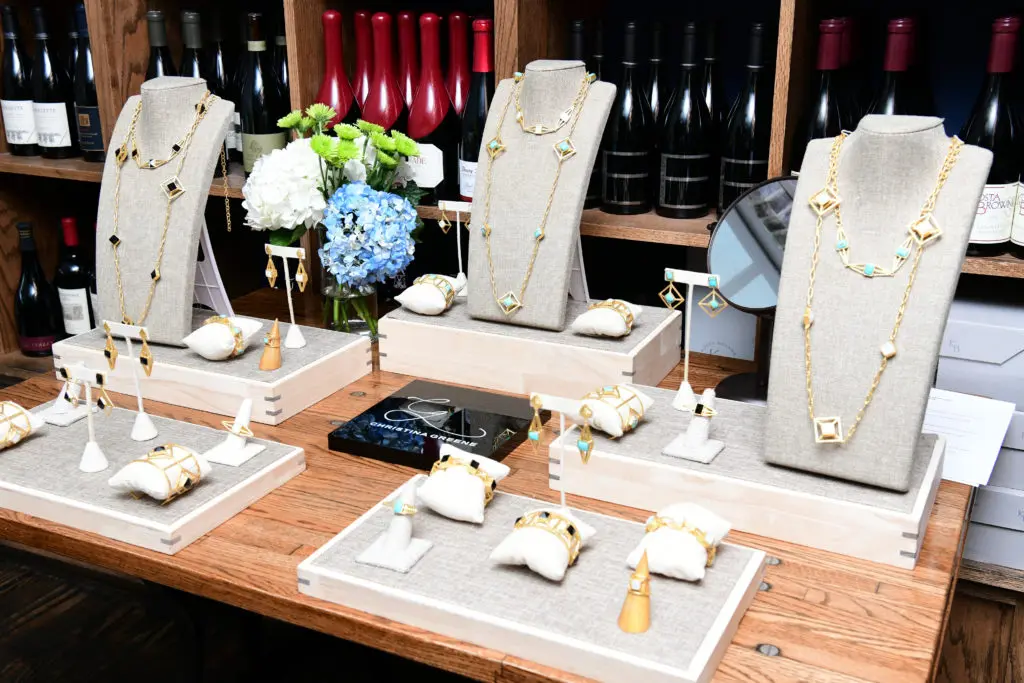 The Christina Greene Geometric Collection on display at a'Bouzy. (Photo by Daniel Ortiz)