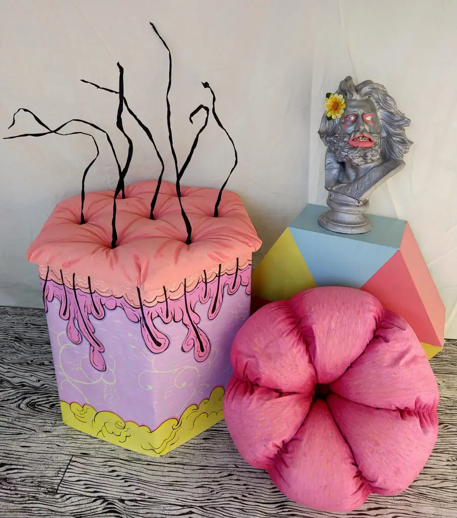 Chuck & George's "Catbutt Parfait Props" at Galveston Arts Center