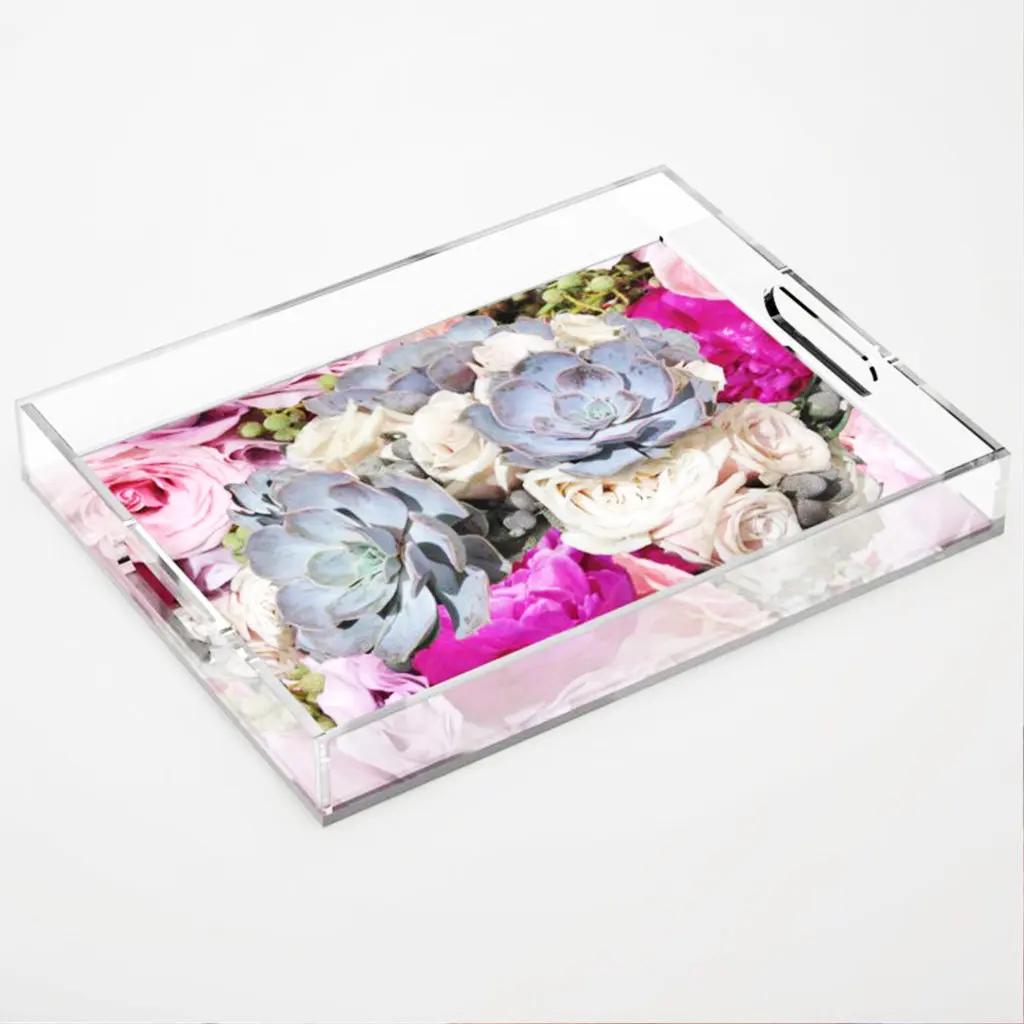 The Succulent Floral pattern is featured in a tray for the home. (Courtesy photo)