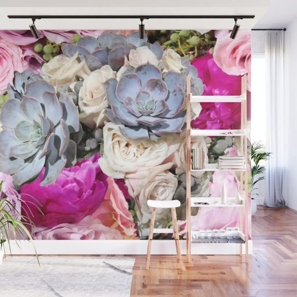 This design was lifted from a ballgown fabric, one that David Peck created with photos of an arrangement of flowers and succulents. (Courtesy photo)