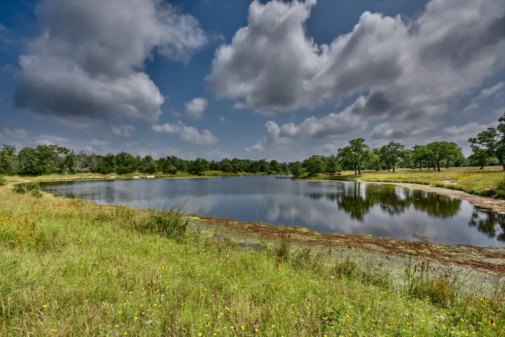 One of two lakes that grace the 40-acre parcel.(Photo by John Deans, Deans Imaging)