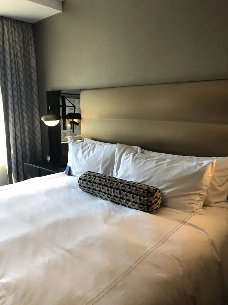 Guest rooms feature high quality Egyptian cotton linens and smart technology. Photo by Megan Ziots