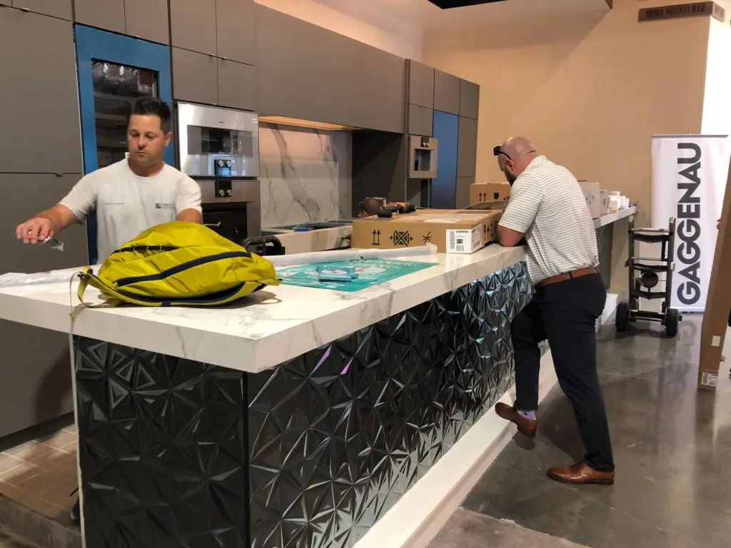 When construction is complete, the state-of-the-art Gaggenau kitchen in Bravery Chef Hall will host pop-up diners with well-known chefs. (Photo by Shelby Hodge)