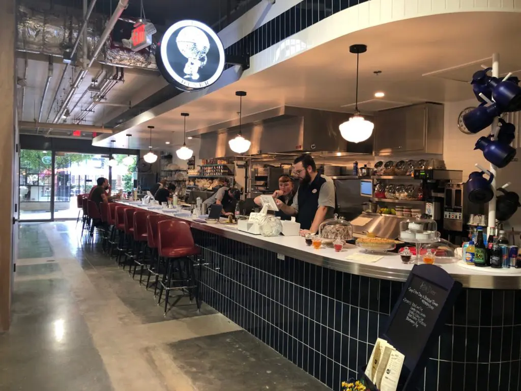 Dinner (and lunch) is served at chef Richard Knight's Atlas Diner in Bravery Chef Hall, tucked in the first floor of Hines' Aris Market Square, a luxury high-rise apartment building.  (Photo by Shelby Hodge)