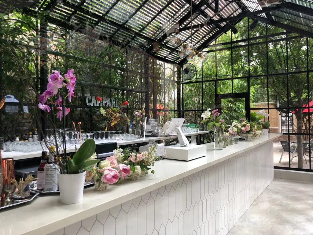 The whimsical bar in the Bravery Chef Hall Secret Garden is beyond charming. (Photo by Shelby Hodge)