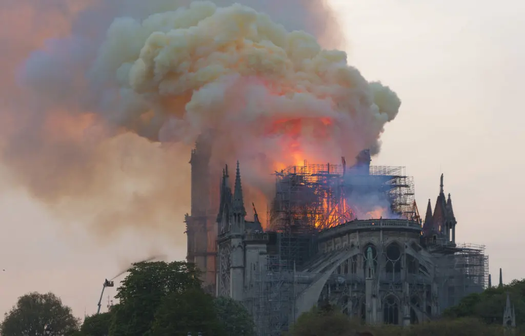 Scenes from the April 15, 2019 blaze that decimated Notre Dame. Now a Texan, Becca Cason Thrash, will chair a three-day fundraiser in Mexico City to benefit the restoration of the iconic world monument. 
