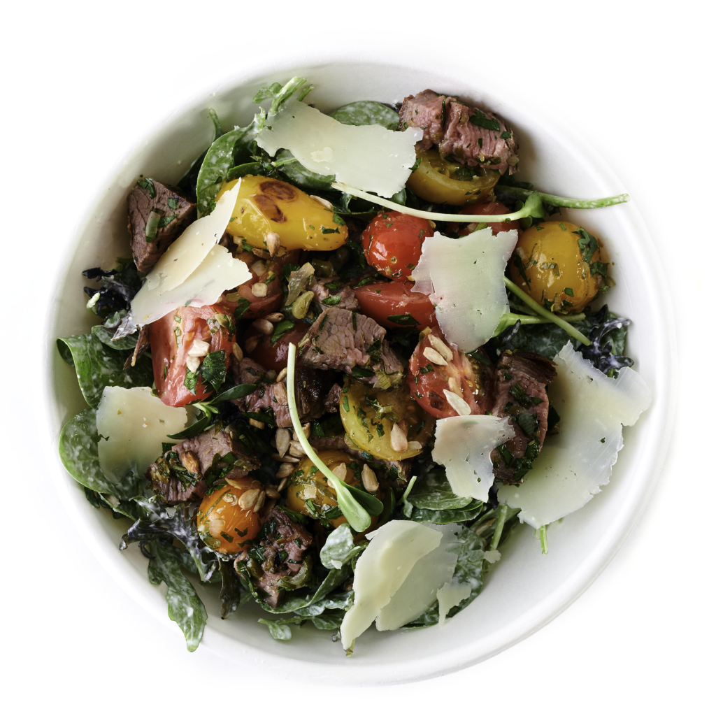The Steak Salad is available at the chef-driven restaurant.