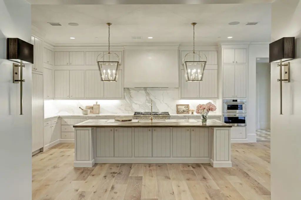 The spacious, state-of-the-art kitchen at 10907 Walwick in Hunters Creek. (Photo by TK Images)