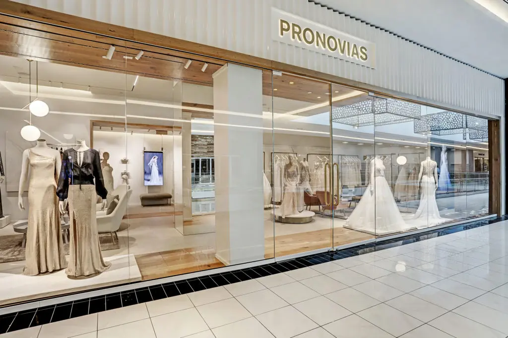 The Pronovias boutique in the Galleria, which opened earlier this month, carries several lines from the Barcelona-based design house.