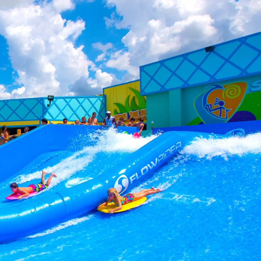 Hurricane Harbor Splashtown is Caribbean-themed. 