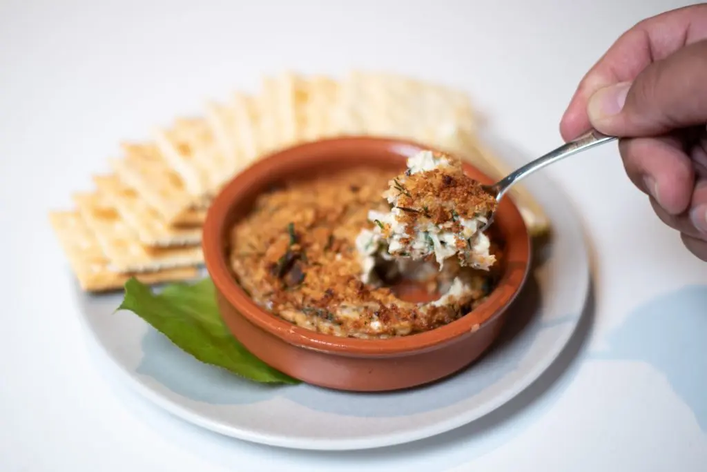 Indianola's offering Blue Crab Imperial. (Photo by Carla Gomez)