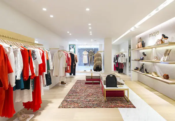 Maje is an accessible luxury clothing store for women. Courtesy of Maje