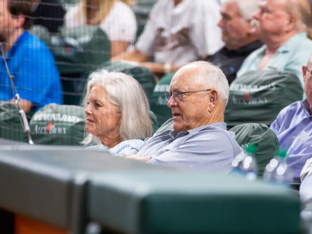 Nolan Ryan — who had some memorably fiery moments of his own on the mound — watched Justin Verlander get ejected. (Photo by F. Carter Smith)