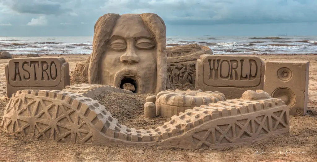 Stantec created 'AstroWorld: Past and Present,' a riff on Travis Scott's pop-up theme park festival which won the Best Houston Centric Award at the AIA Houston Sandcastle Competition. (Photo by David Holland)
