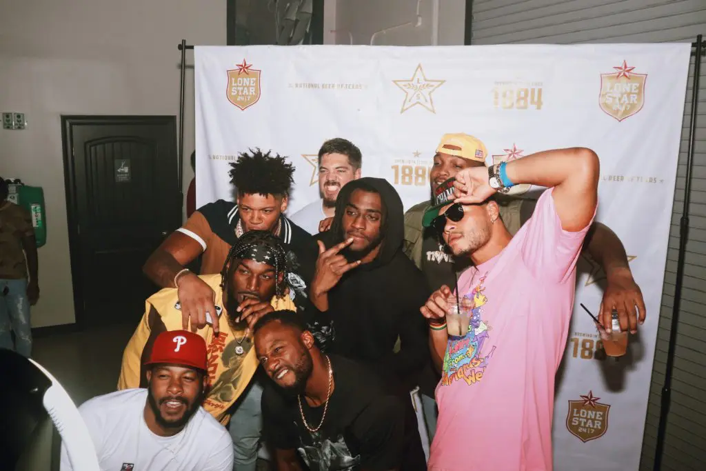 Boys N Da Hood partying with DeAndre Hopkins (Photo by Sean Bennett)