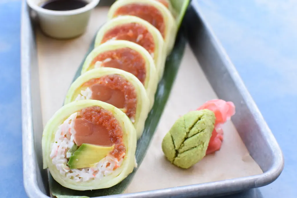 The Oishii Cucumber roll is made with the freshest ingredients. (Photo by Legacy Hall)