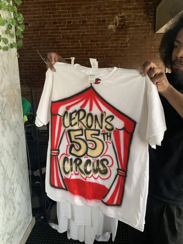 The airbrush t-shirts I commissioned for Ceron's Nickel Nickel birthday.