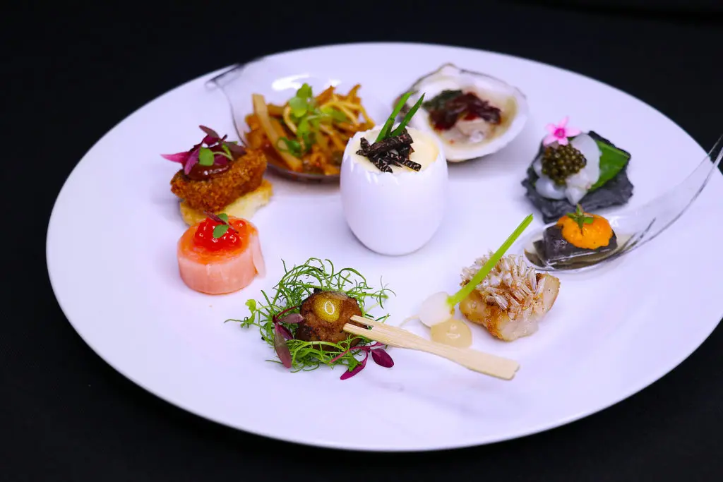 Nine taste sensations by Tokyo chef Daisuke Itagaki.