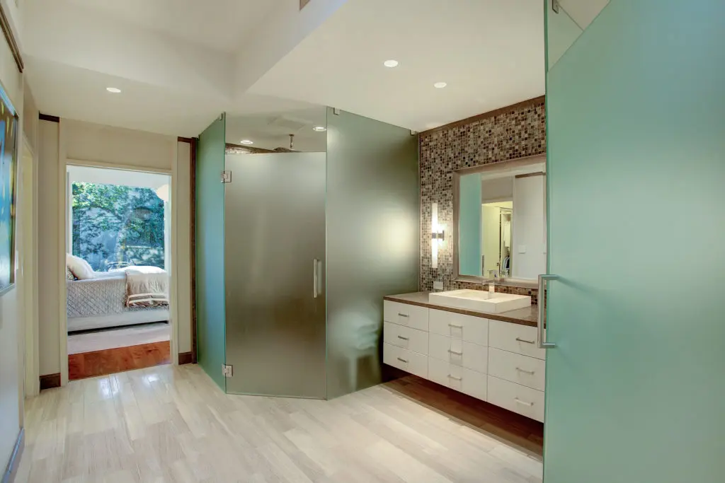 A contemporary bath.  (Photo by TK Images)