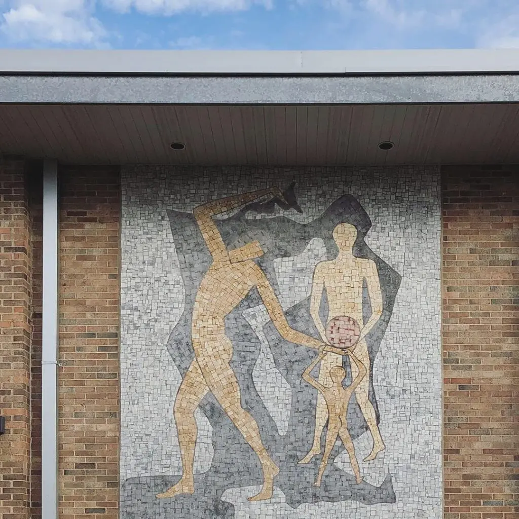 Mattie Nash Myrtle Davis Center Mural (Merritt Yearsley Artist) in Dallas, 1964
