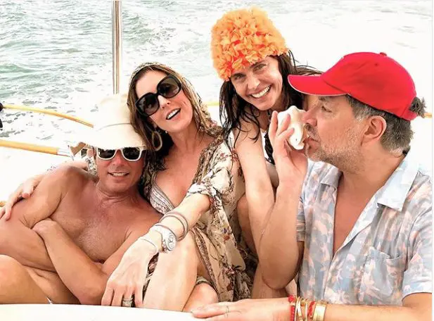 Mark Sullivan, Phoebe Tudor, Marnie Greenwood, Ceron at Ceron's birthday bash in Miami.