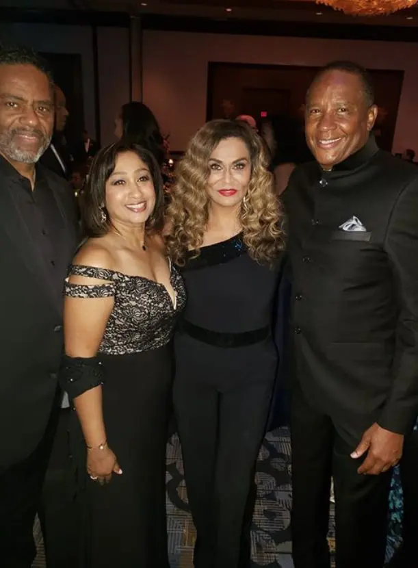 Richard Lawson, Lakshmi Seshadri, Tina Knowles Lawson, James T. Campbell (Facebook photo)