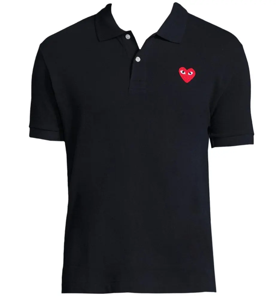 Comme des Garçons' Play black polo, available at doverstreetmarket.com, $165.
