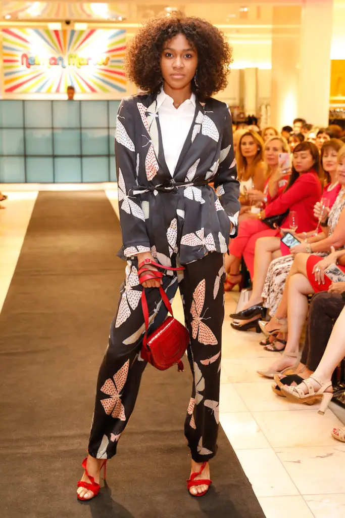 Forte Forte smoking jacket and pant, Theory blouse, Chloe handbag (Photo by Priscilla Dickson)