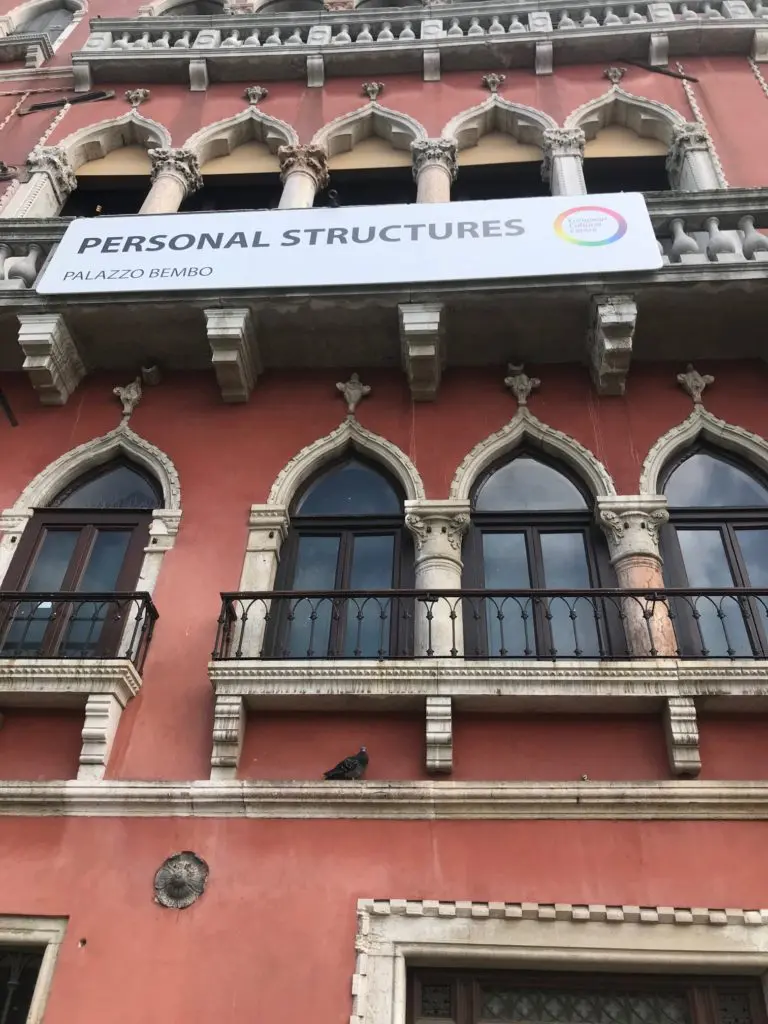 Outside "Personal Structures" at Palazzo Bembo. Texas artist Justin Garcia was selected for the international group exhibition, among the accompanying curatorial programs of the 2019 Venice Biennale. (Photo courtesy the artist)