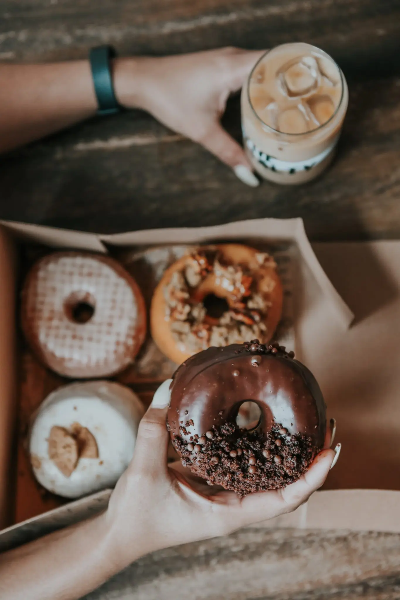 The artisan donut shop serves gourmet donuts and coffee.