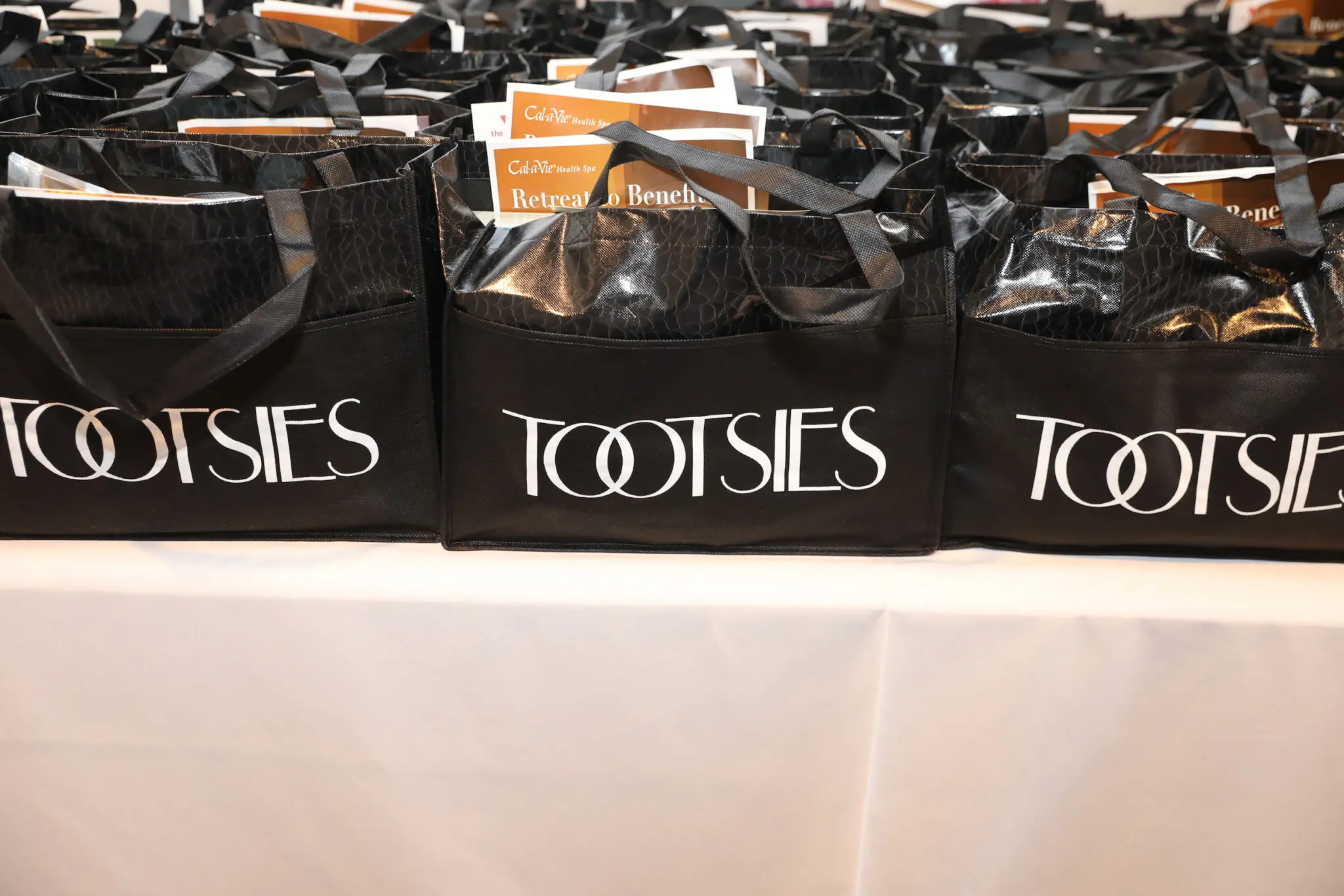 The Tootsies epic swag bags filled with hundreds of dollars in gift cards and products. (Photo by Priscilla Dickson)