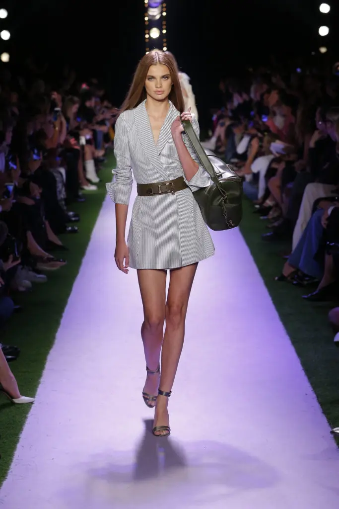Brandon Maxwell belted seersucker minidress. (Photo by Brandon Maxwell)