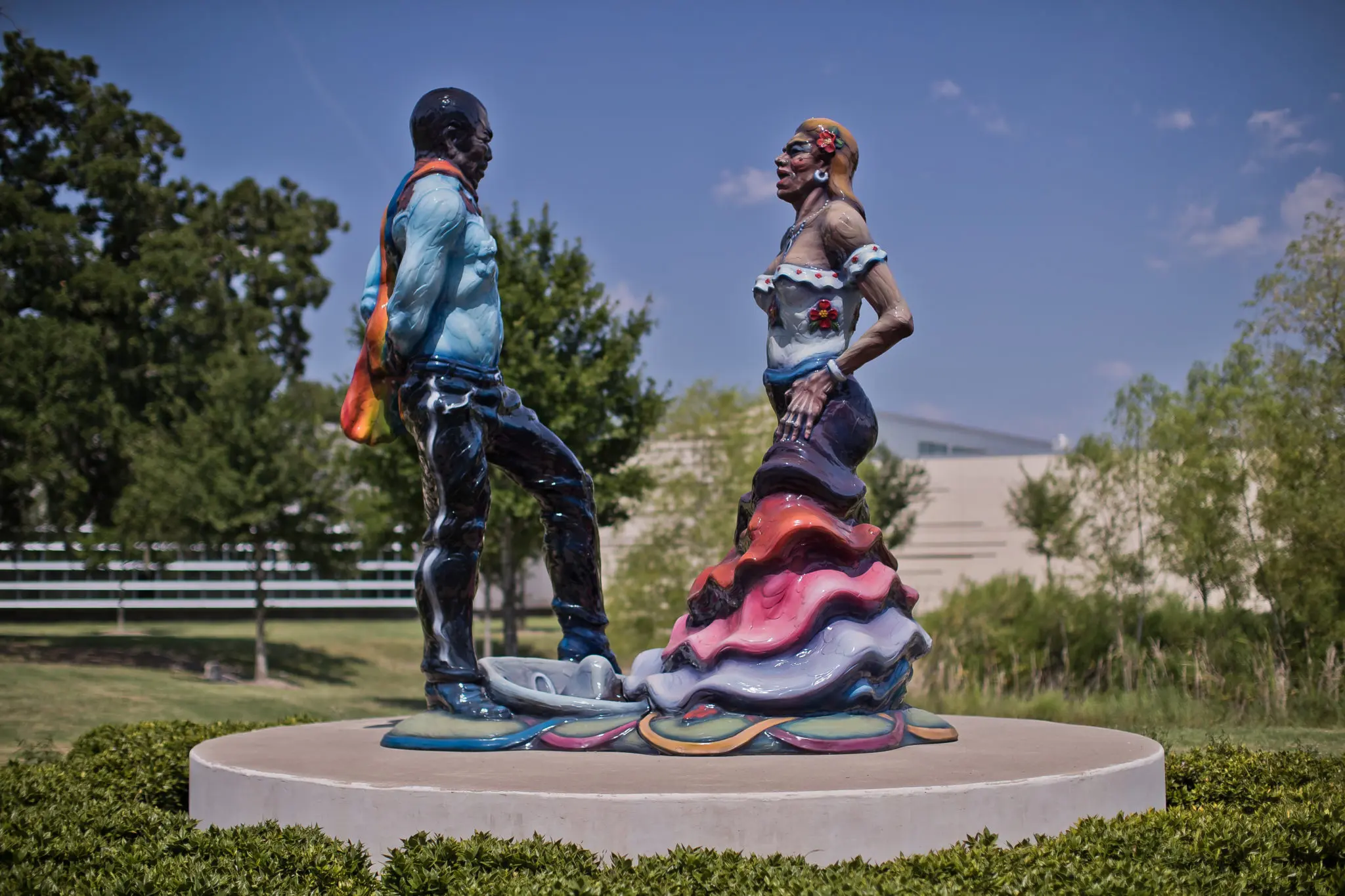 Luis Jiménez’s "Fiesta Jarabe (Fiesta Dancers)," 1991-1993, at the University of Houston.