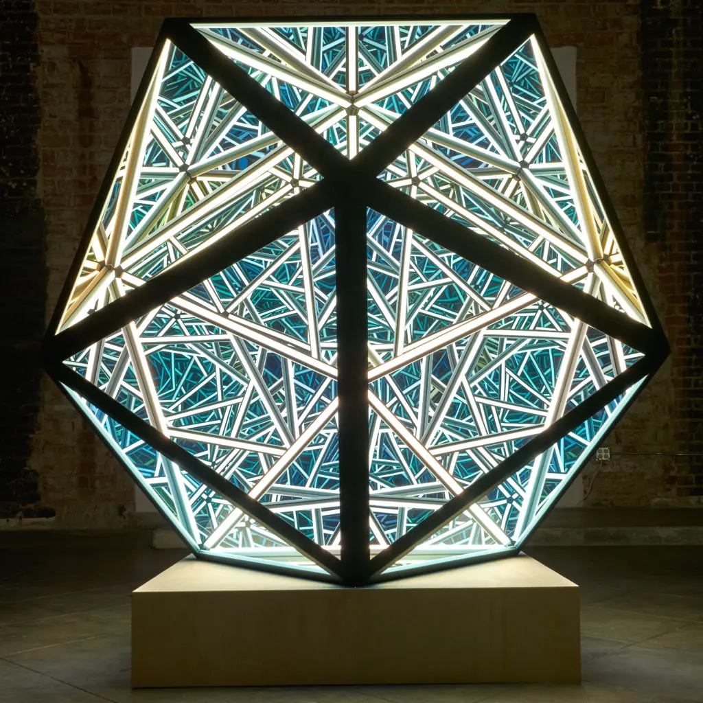 Anthony James’ "Portal Icosahedron," 2019, at Melissa Morgan Fine Art 