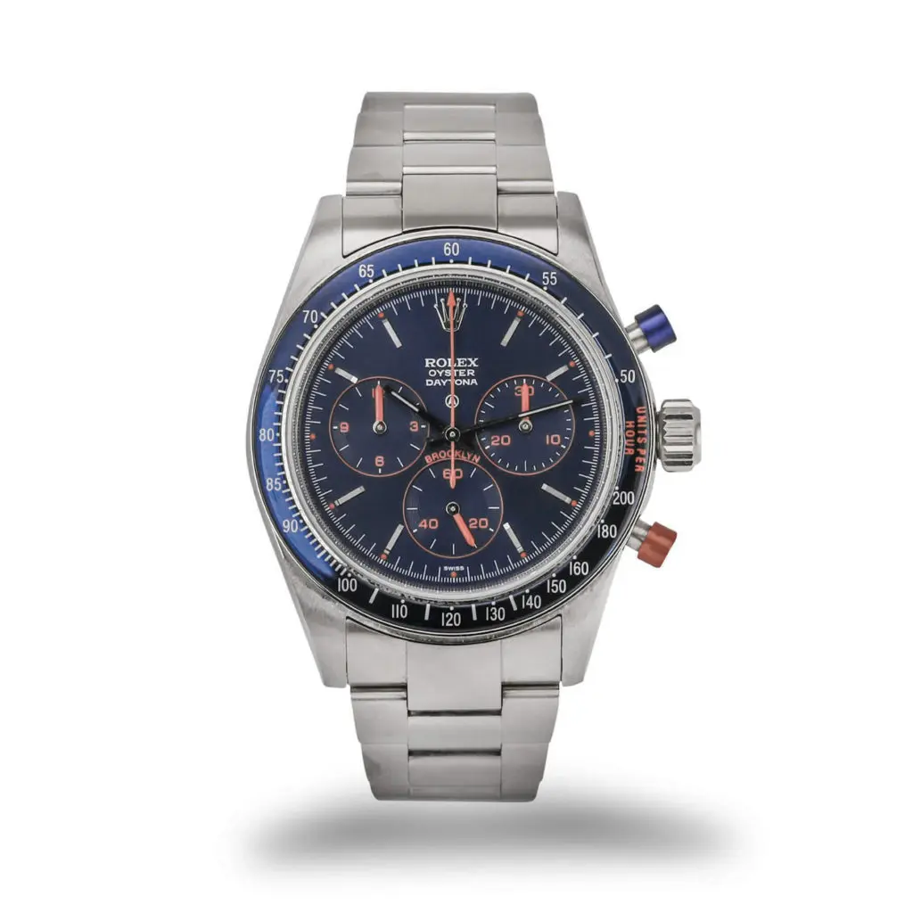 Rolex Daytona Limited Edition Spike Lee "Cool Hand Brooklyn" with blue sunburst dial.
