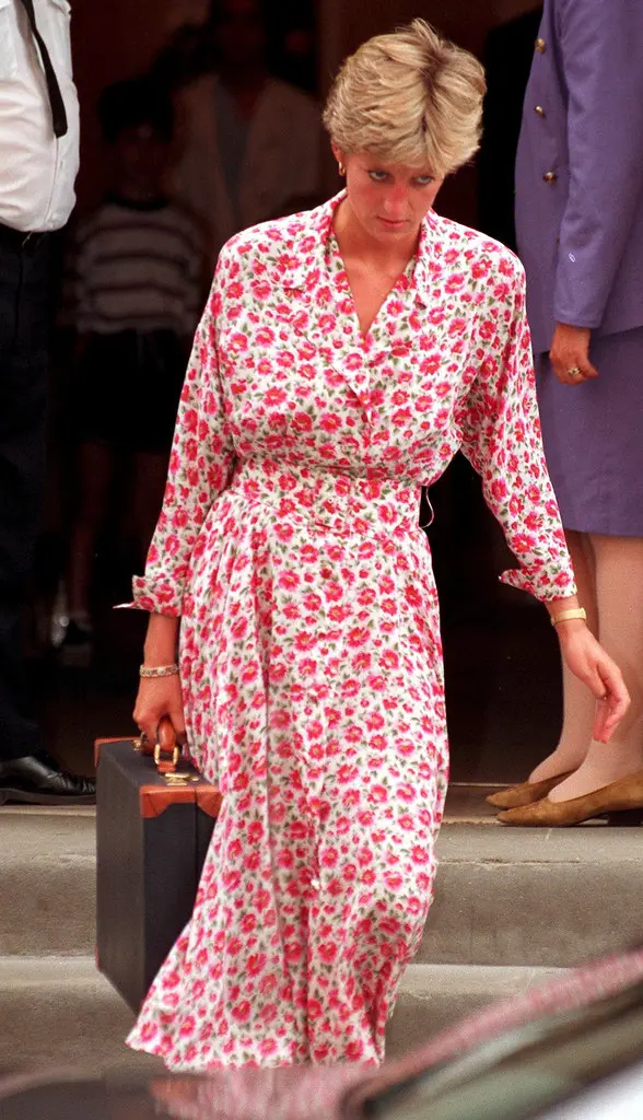 Princess Diana often wore floral print dresses. (Pinterest)