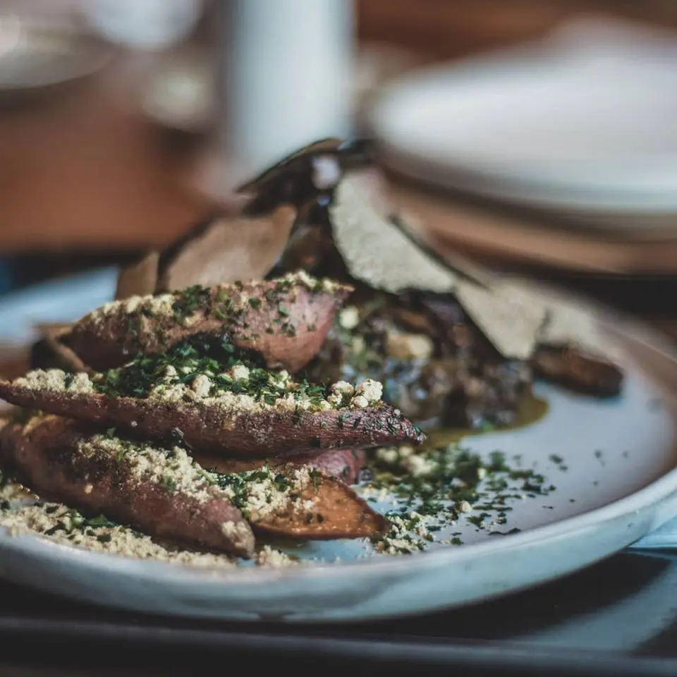 The 36 Steak Hamburg comes with sweet potatoes, and more. Courtesy of Salaryman