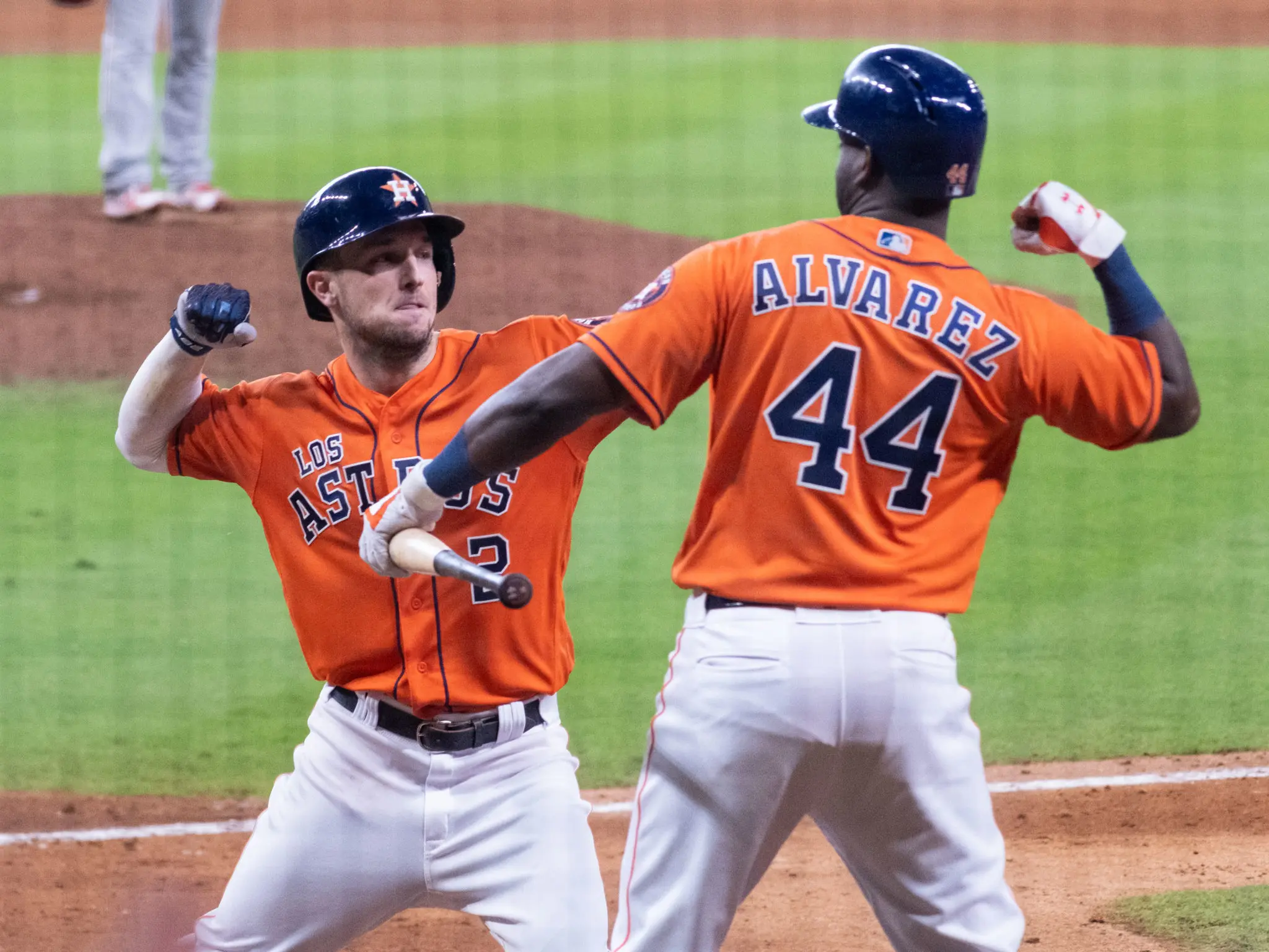 Alex Bregman and Yordan Alvarez know how to bring the power. (Photo by F. Carter Smith)